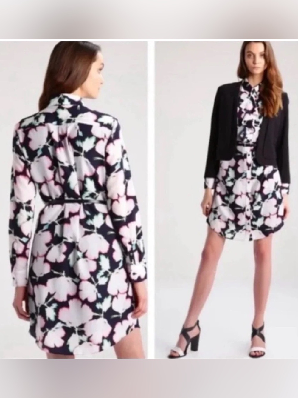 Banana Republic Floral Dillion Shirt Dress - Knee Length
